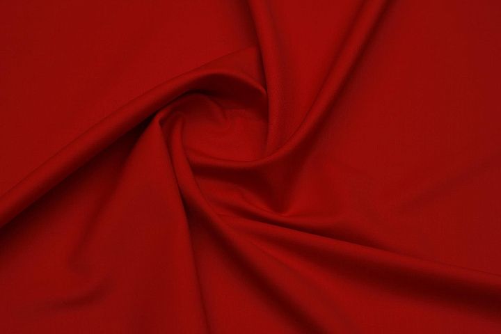 Костюмная стрейч дабл фейс (о) алая - итальянские ткани Тессутидея арт. 05-4683