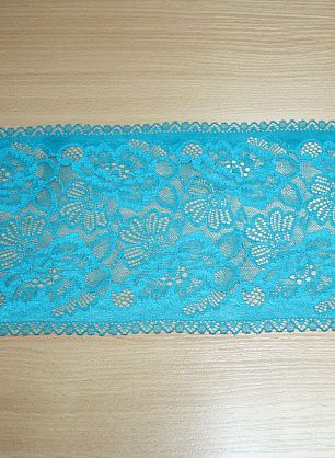 Кружево (о) бирюзовое ш-18см "La Perla"  - в интернет-магазине тканей Тессутидея арт. 03-2793