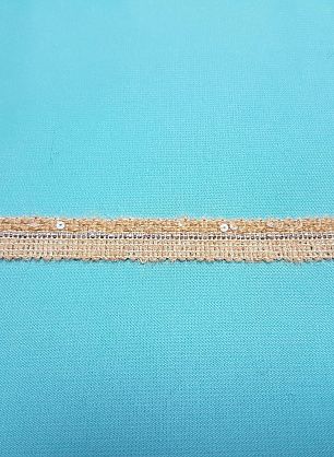 Тесьма шанель с пайетками и цепочкой (н) черная, светло-коричневая ш-1,5см - в интернет-магазине тканей Тессутидея арт. 03-3955