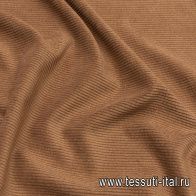 Вельвет стрейч (о) коричневый - итальянские ткани Тессутидея арт. 03-6771