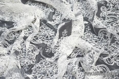 Кружевное полотно (о) айвори Solstiss - итальянские ткани Тессутидея арт. 03-6141