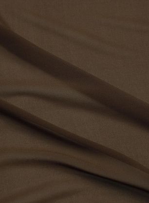 Шифон стрейч (о) темно-коричневый - в интернет-магазине тканей Тессутидея арт. 10-4539
