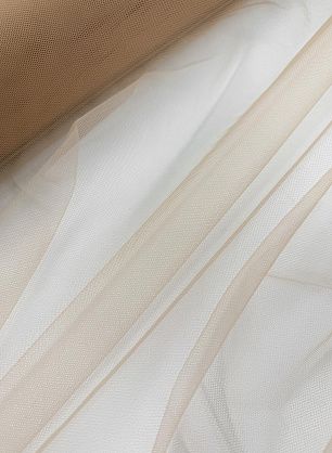Сетка плательная (о) бежевая - в интернет-магазине тканей Тессутидея арт. 03-7508