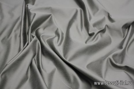 Шелк с хлопком дюшес (о) серый - итальянские ткани Тессутидея арт. 10-3135