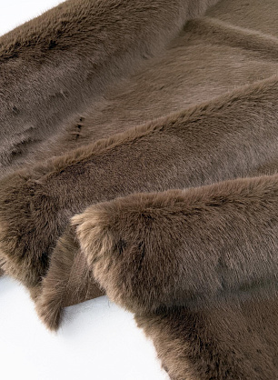 Мех искусственный длинноворсовый (о) серо-коричневый - в интернет-магазине тканей Тессутидея арт. 06-0148