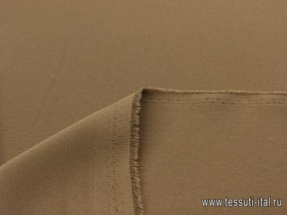 Плательная стрейч (о) светло-коричневая - итальянские ткани Тессутидея арт. 03-5138