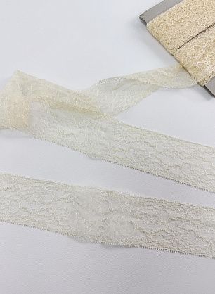 Кружево ш-6см топленое молоко - в интернет-магазине тканей Тессутидея арт. 03-7459