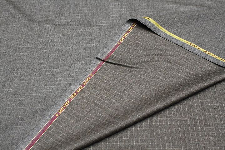 Костюмная (н) серо-коричневая клетка - итальянские ткани Тессутидея арт. 05-4675