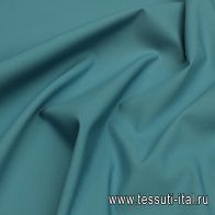 Хлопок для тренча (о) бирюзовый - итальянские ткани Тессутидея арт. 01-7218