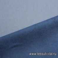 Пальтовая дабл кашемир+шерсть двухслойная (о) синяя/голубая - итальянские ткани Тессутидея арт. 09-2144
