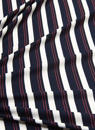 Трикотаж хлопок (н) сине-бело-красная полоска - в интернет-магазине тканей Тессутидея арт. 12-0970