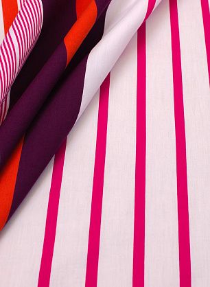 Сорочечная полоска купон (0,9м) (н) красно-розово-бело-бордовая - в интернет-магазине тканей Тессутидея арт. 01-4969