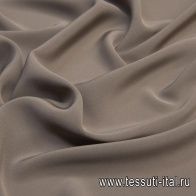 Плательная кади стрейч (о) серо-коричневая - итальянские ткани Тессутидея арт. 03-6301