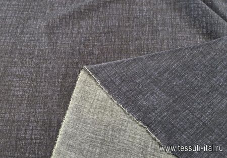 Крепдешин под  джинсу (н) темно-синий - итальянские ткани Тессутидея арт. 02-7876