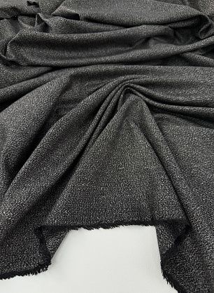 Костюмная шерсть+шелк (н) черно-белая - в интернет-магазине тканей Тессутидея арт. 05-5122