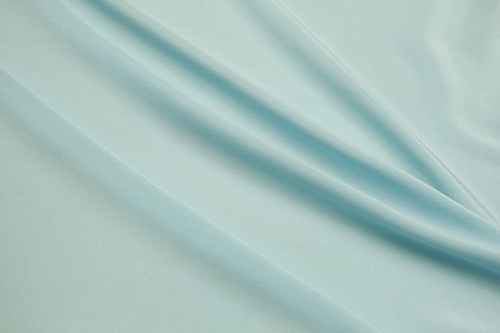 Крепдешин (о) светло-бирюзовый - итальянские ткани Тессутидея арт. 10-4405