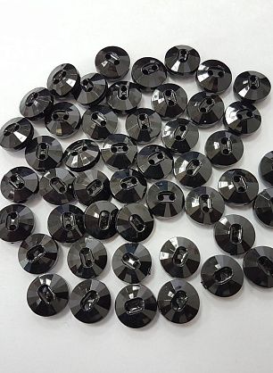 Пуговица пластик 2 прокола d-12мм черная - в интернет-магазине тканей Тессутидея арт. F-3231