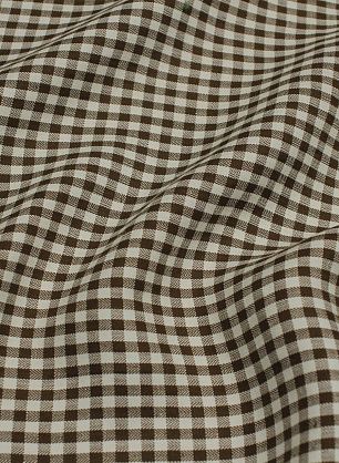 Лен (н) бело-коричневая клетка - в интернет-магазине тканей Тессутидея арт. 16-0859