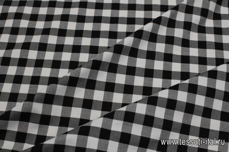 Сорочечная (н) черно-белая клетка - итальянские ткани Тессутидея арт. 01-7522