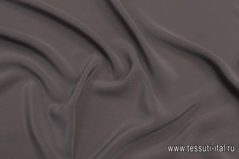 Крепдешин (о) коричнево-серый - итальянские ткани Тессутидея арт. 10-2323