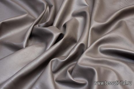 Искусственная кожа на флисовой основе (о) коричневая - итальянские ткани Тессутидея арт. 03-6045