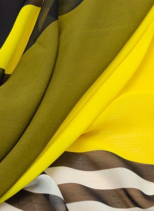 Шифон купон (1,35м) (н) крупный геометрический орнамент - в интернет-магазине тканей Тессутидея арт. 02-8603