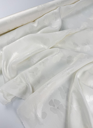 Плательная вискоза (н) молочный жаккардовый рисунок - в интернет-магазине тканей Тессутидея арт. 04-1859