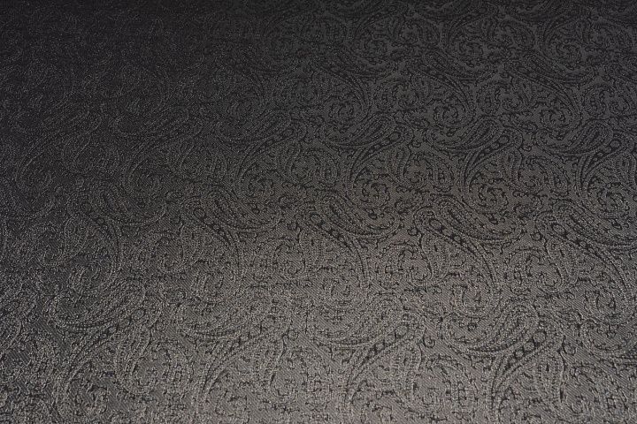 Плательная с люрексом (н) серебряный рисунок на черном - итальянские ткани Тессутидея арт. 03-6808