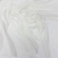 Шифон (о) белый - итальянские ткани Тессутидея арт. 10-4006