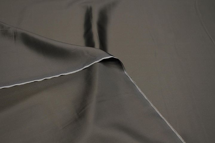Подкладочная вискоза диагональ (о) темно-коричневая - итальянские ткани Тессутидея арт. 08-1412