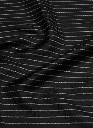 Шелк твил дабл (н) черно-белая полоска/клетка - в интернет-магазине тканей Тессутидея арт. 10-3581