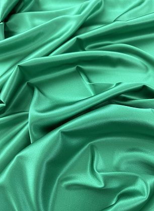 Шелк атлас стрейч (о) ярко-зеленый - в интернет-магазине тканей Тессутидея арт. 10-4811