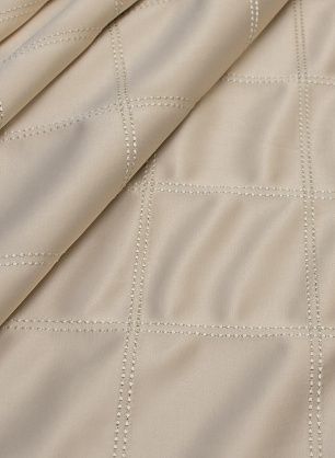 Плащевая клетка (о) бежевая с декоративной отстрочкой - в интернет-магазине тканей Тессутидея арт. 11-0369