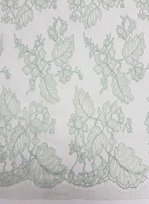 Кружево (о) светло-зеленое ш-110см Jean Bracq - в интернет-магазине тканей Тессутидея арт. 03-3938