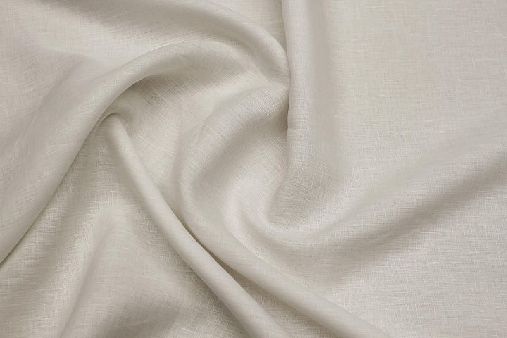 Лен сорочечный (о) белый - итальянские ткани Тессутидея арт. 16-0990