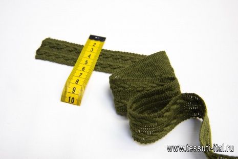 Тесьма (о) болотная ш-3см - итальянские ткани Тессутидея арт. F-4523