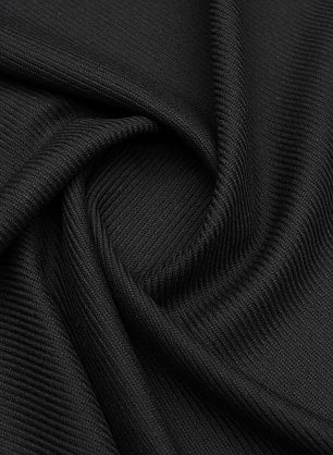 Пальтовая фактурная дабл (о) черная - в интернет-магазине тканей Тессутидея арт. 09-2109