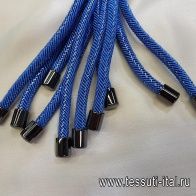 Шнур с наконечниками 200см голубой с люрексом - итальянские ткани Тессутидея арт. F-5425