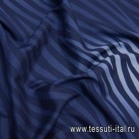Шелк атлас стрейч (н) сине-голубой диагональный рисунок в стиле Dior - итальянские ткани Тессутидея арт. 10-2003