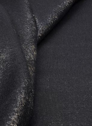 Плательная дабл с люрексом (о) черно-серебрянная - в интернет-магазине тканей Тессутидея арт. 17-0893