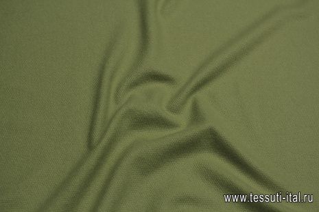 Костюмная фактурная (о) оливковая - итальянские ткани Тессутидея арт. 05-4435
