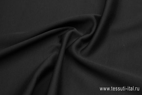Трикотаж дабл (о) черный - итальянские ткани Тессутидея арт. 15-1095
