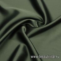 Шелк кади дабл (о) темно-зеленый/черный - итальянские ткани Тессутидея арт. 10-3559