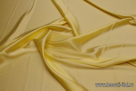 Шелк атлас стрейч (о) желтый - итальянские ткани Тессутидея арт. 10-3368
