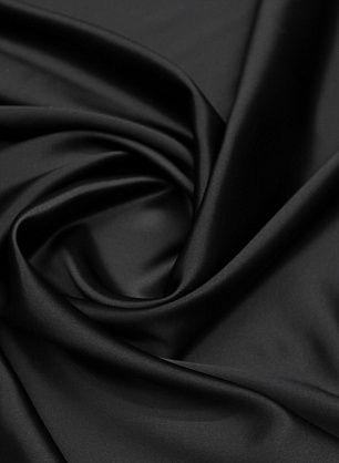 Шелк атлас (о) черный - в интернет-магазине тканей Тессутидея арт. 10-3650