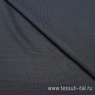 Костюмная (н) сине-черная стилизованная клетка - итальянские ткани Тессутидея арт. 05-2636