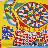 Сорочечная (н) яркий геометрический орнамент - итальянские ткани Тессутидея арт. 01-7322