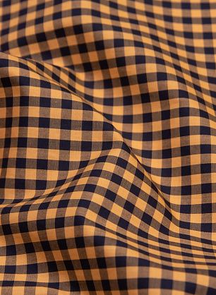 Сорочечная (н) сине-оранжевая клетка - в интернет-магазине тканей Тессутидея арт. 01-6170