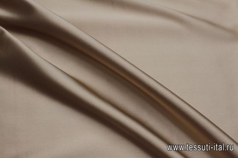 Шелк атлас стрейч (о) розово-бежевый - итальянские ткани Тессутидея арт. 10-4669