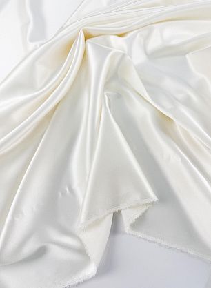 Шелк атлас стрейч 16 мом (о) молочный - в интернет-магазине тканей Тессутидея арт. 10-4503